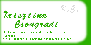 krisztina csongradi business card